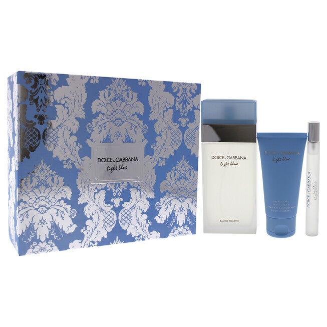 Light Blue by Dolce and Gabbana for Women - 3 Pc Gift Set 3.3oz EDT Spray, 10ml EDT Spray, 1.6oz Body Cream, See Description, alternate image number 1