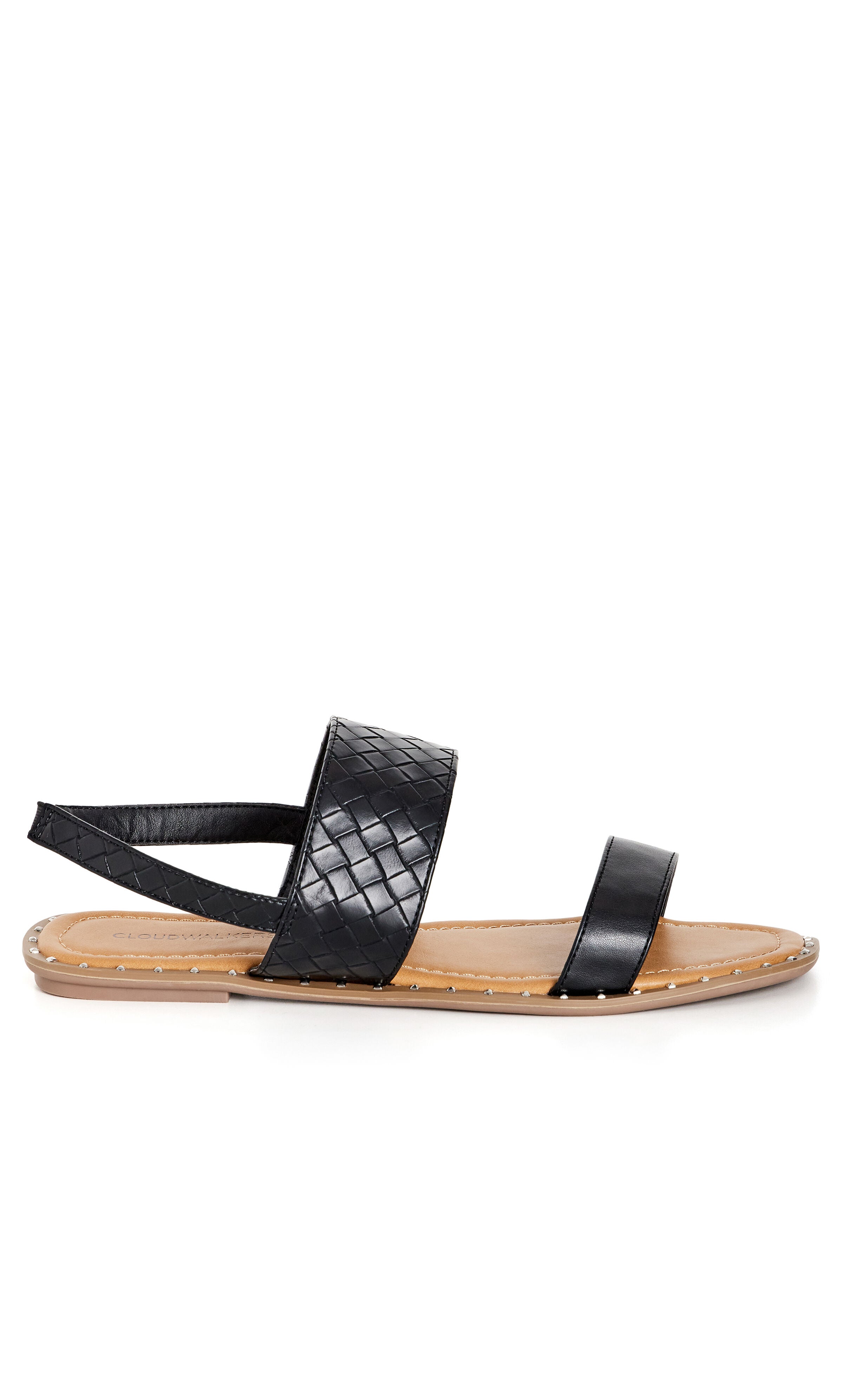 WIDE FIT Shiloh Double Strap Sandal - black, , alternate image number 1
