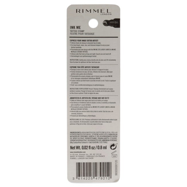 Ink Me Tatto Stamp Eyes and Body - 004 Black Moon Shape by Rimmel London for Women - 0.02 oz Eyeliner, See Description, alternate image number 2