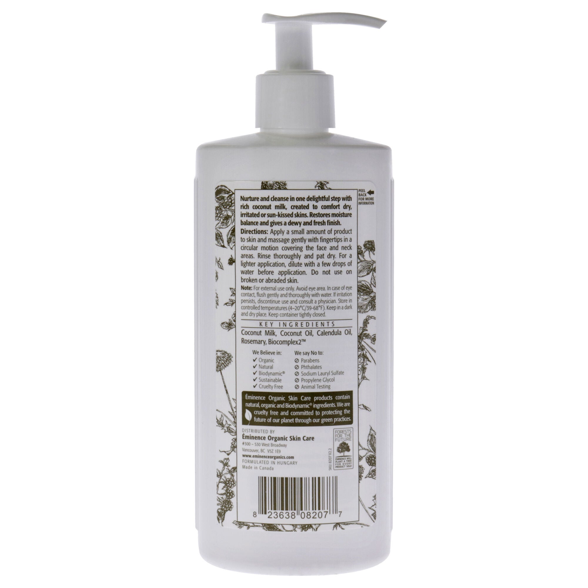 Coconut Milk Cleanser by Eminence for Unisex - 8.4 oz Cleanser, See Description, alternate image number 2
