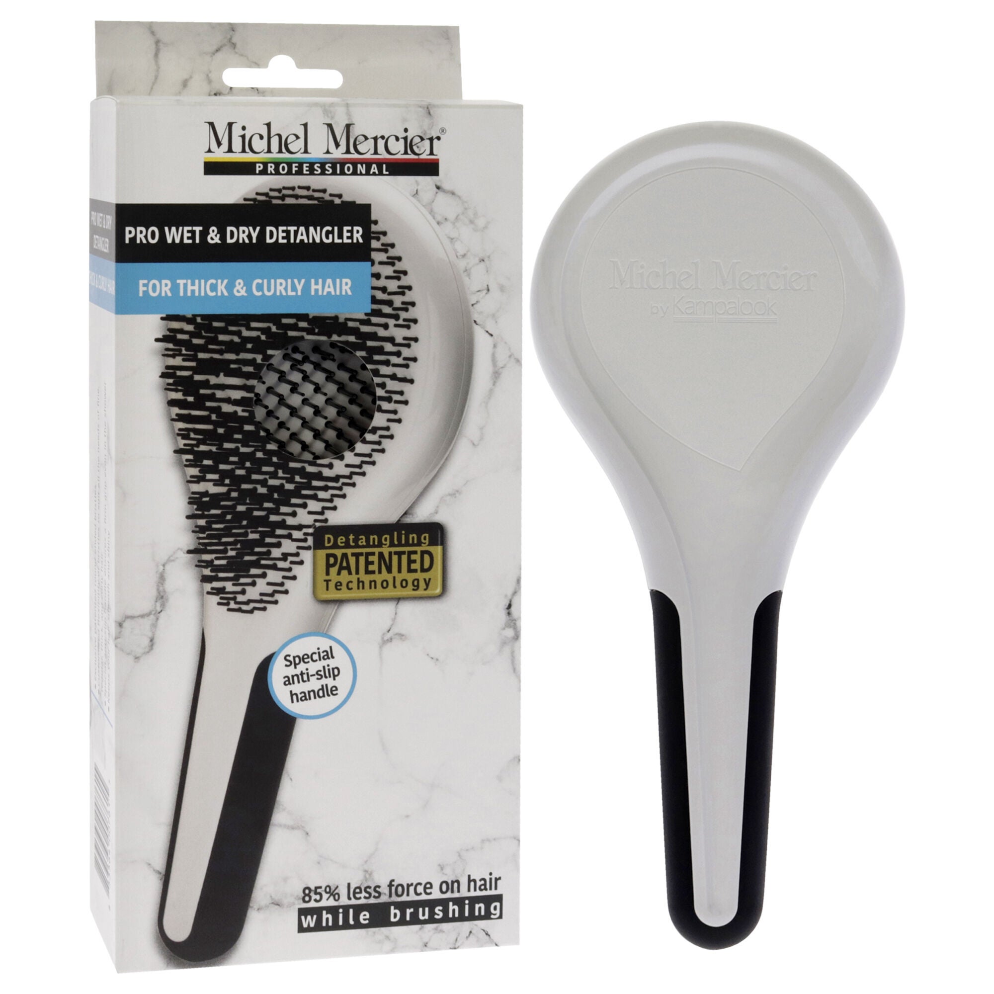 Pro Wet and Dry Detangler - Thick and Curly Hair by Michel Mercier for Unisex - 1 Pc Hair Brush, See Description, alternate image number 2