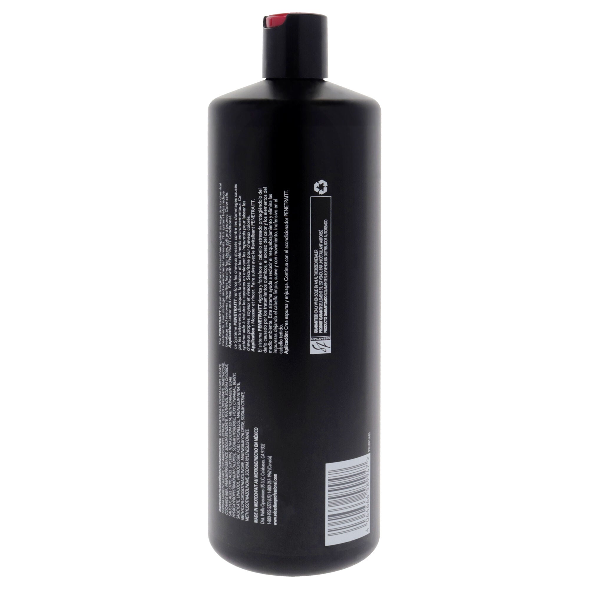 Penetraitt Strengthening and Repair Shampoo by Sebastian for Unisex - 33.8 oz Shampoo, See Description, alternate image number 3