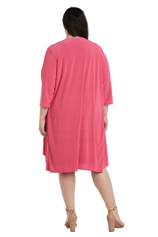 Puff Print Jacket Dress - Plus, , alternate image number null