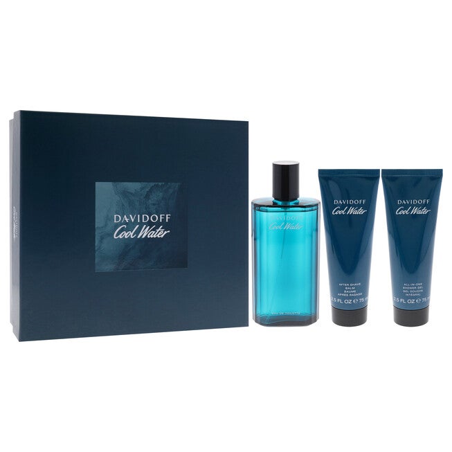 Cool Water by Davidoff for Men - 3 Pc Gift Set 4.2oz EDT Spray, 2.5oz Shower Gel, 2.5oz After Shave Balm, NA, alternate image number null