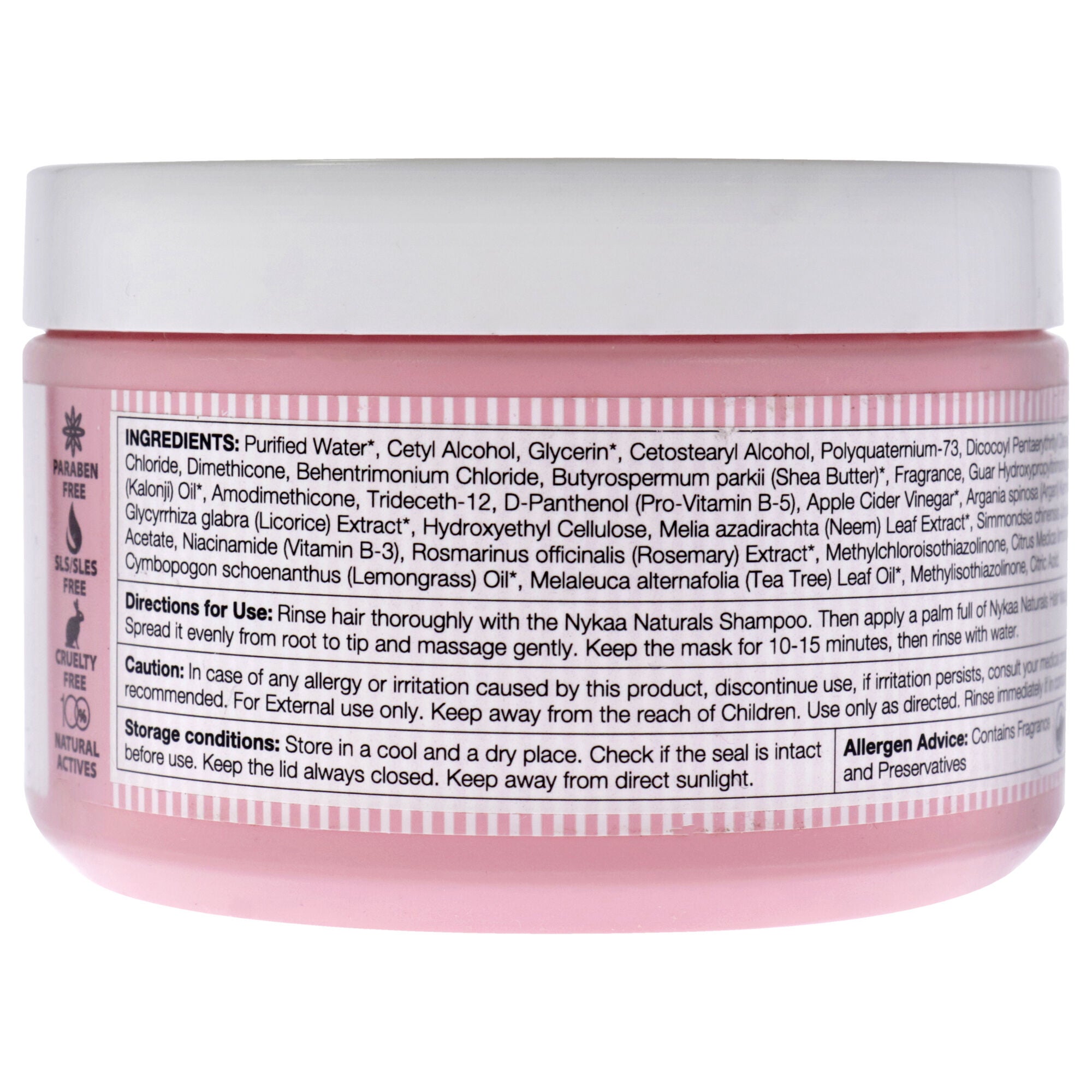 Hair Mask - Apple Cider Vinegar and Ginger by Nykaa Naturals for Women - 6.76 oz Masque, , alternate image number 3