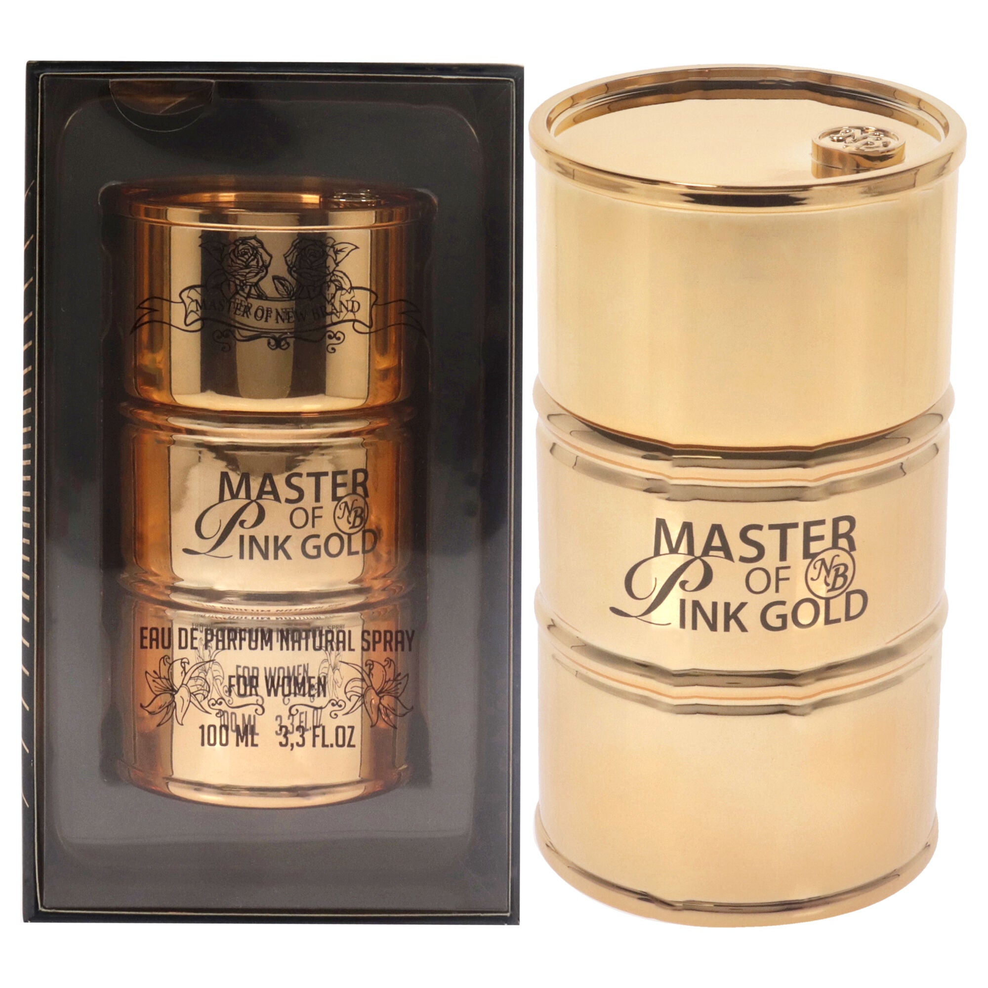 Master of Pink Gold by New Brand for Women - 3.3 oz EDP Spray, Clear, hi-res image number 0