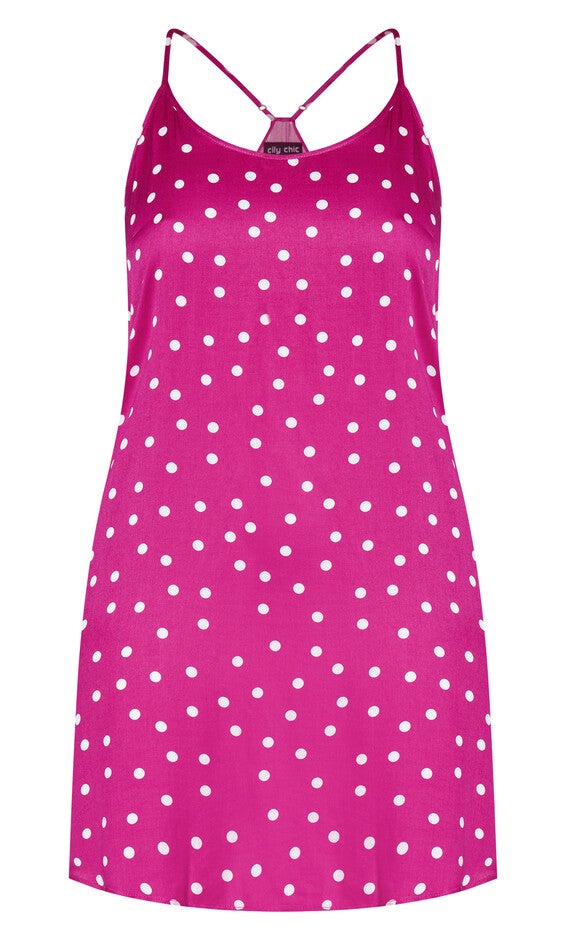 Kitty Chemise - pop pink spot, , alternate image number 2