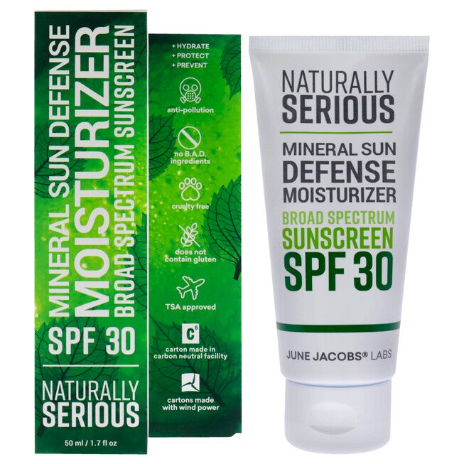 Mineral Sun Defense Moisturize Sunscreen SPF 30 by Naturally Serious for Unisex - 1.7 oz Sunscreen, See Description, hi-res image number 0