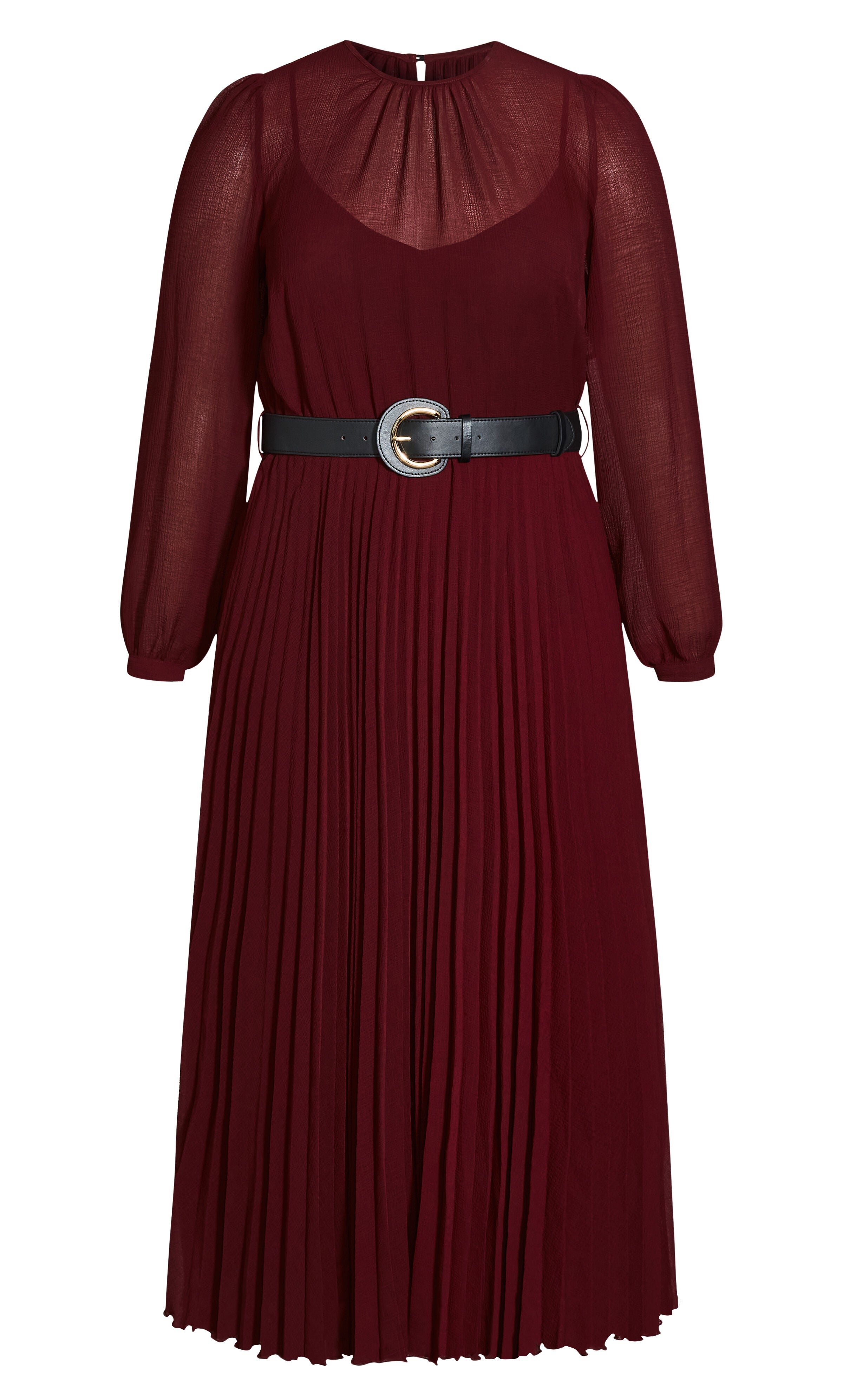 Love Pleat Dress - garnet, , alternate image number 4