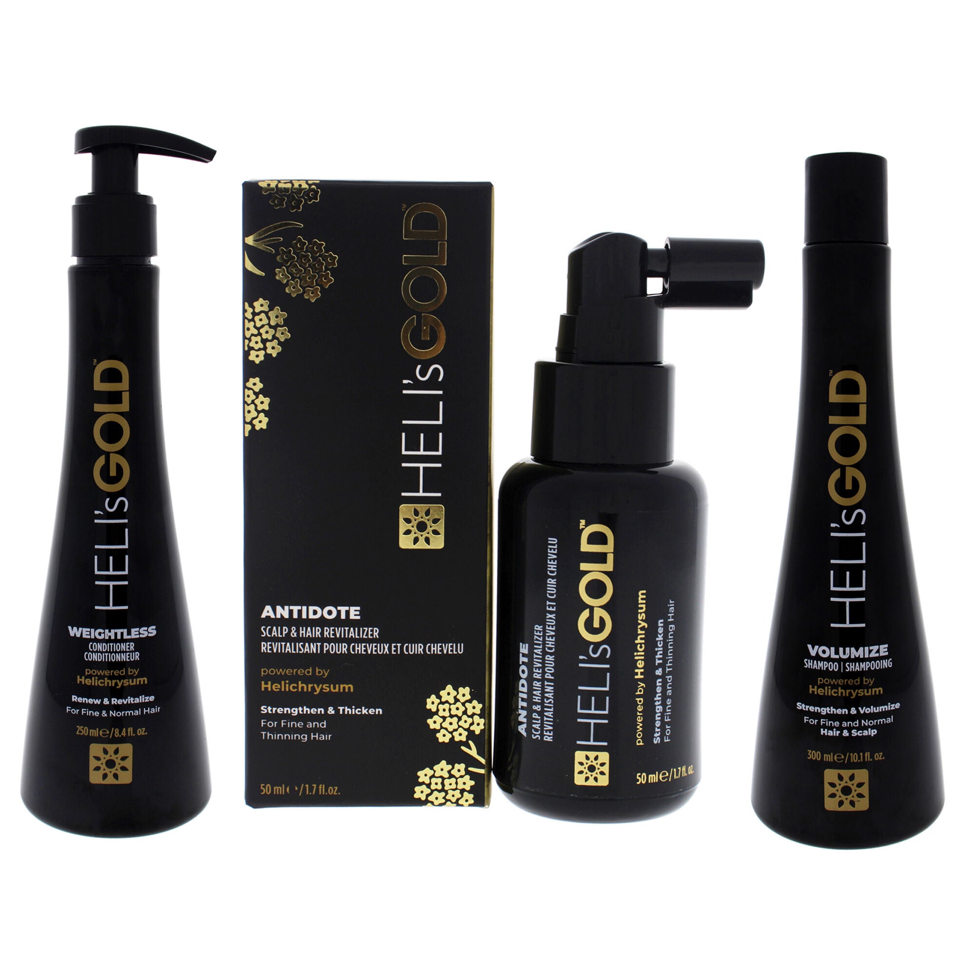 Volume Series Intro Kit by Helis Gold for Unisex - 3 Pc Kit, See Description, hi-res image number 0