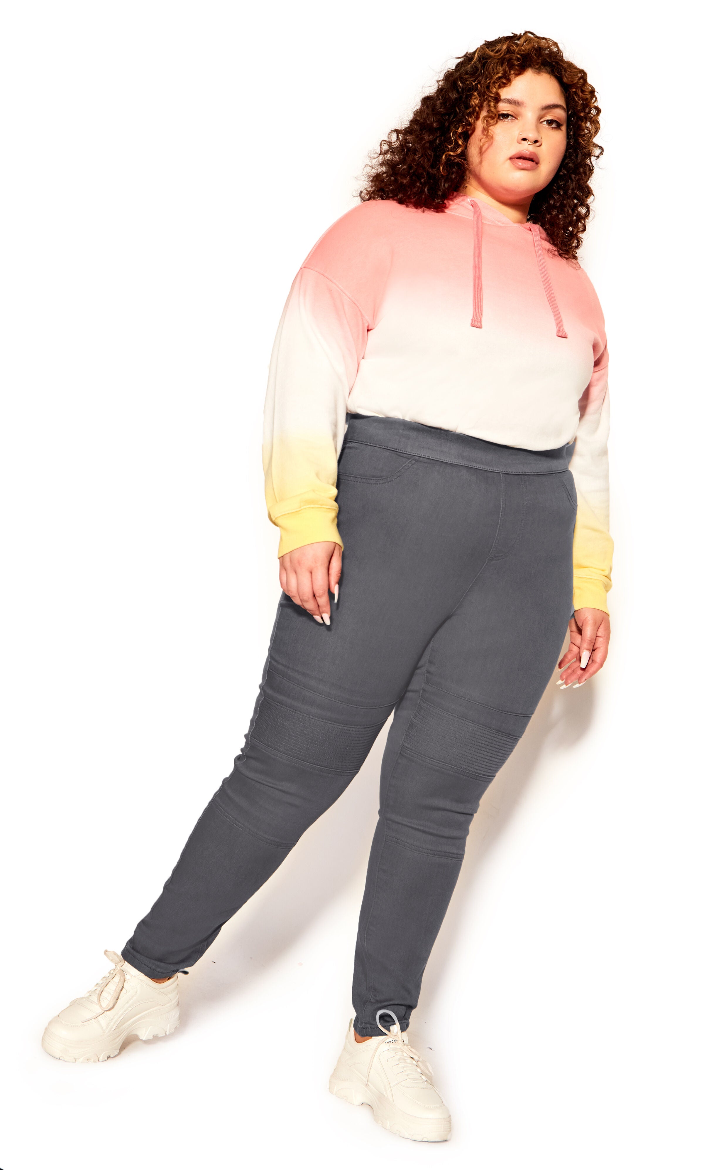 True Panels Jegging - gray, Grey, hi-res image number 0