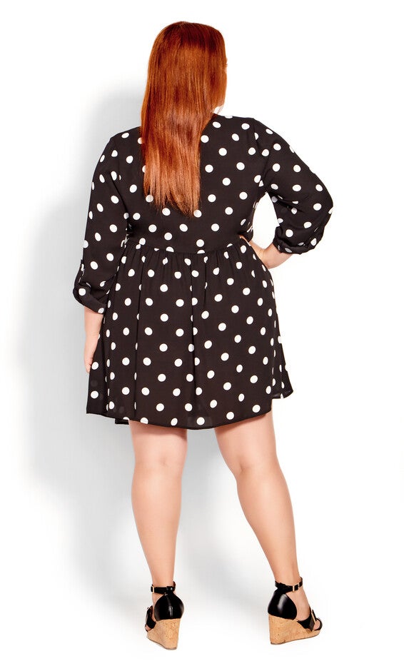 Gathered Waist Tunic - black spot, , alternate image number 3