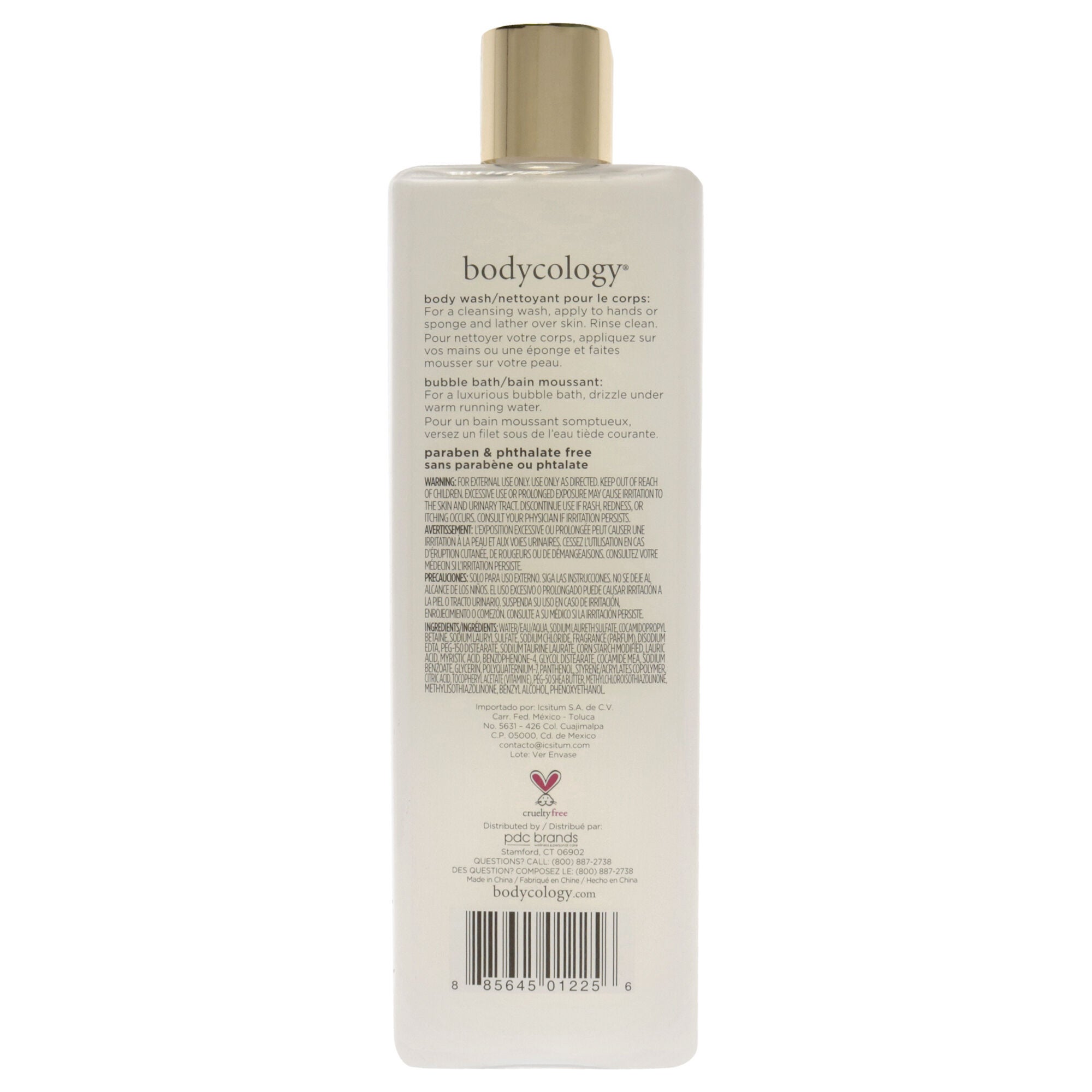 2 in 1 Body Wash and Bubble Bath - Cherry Blossom by Bodycology for Women - 16 oz Body Wash, White, alternate image number 1