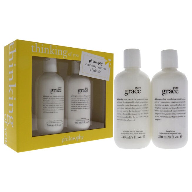 Thinking of You Kit by Philosophy for Women - 2 Pc 8oz Pure Grace Shampo Bath and Shower Gel, 8oz Pure Grace Body Lotion, See Description, alternate image number 2