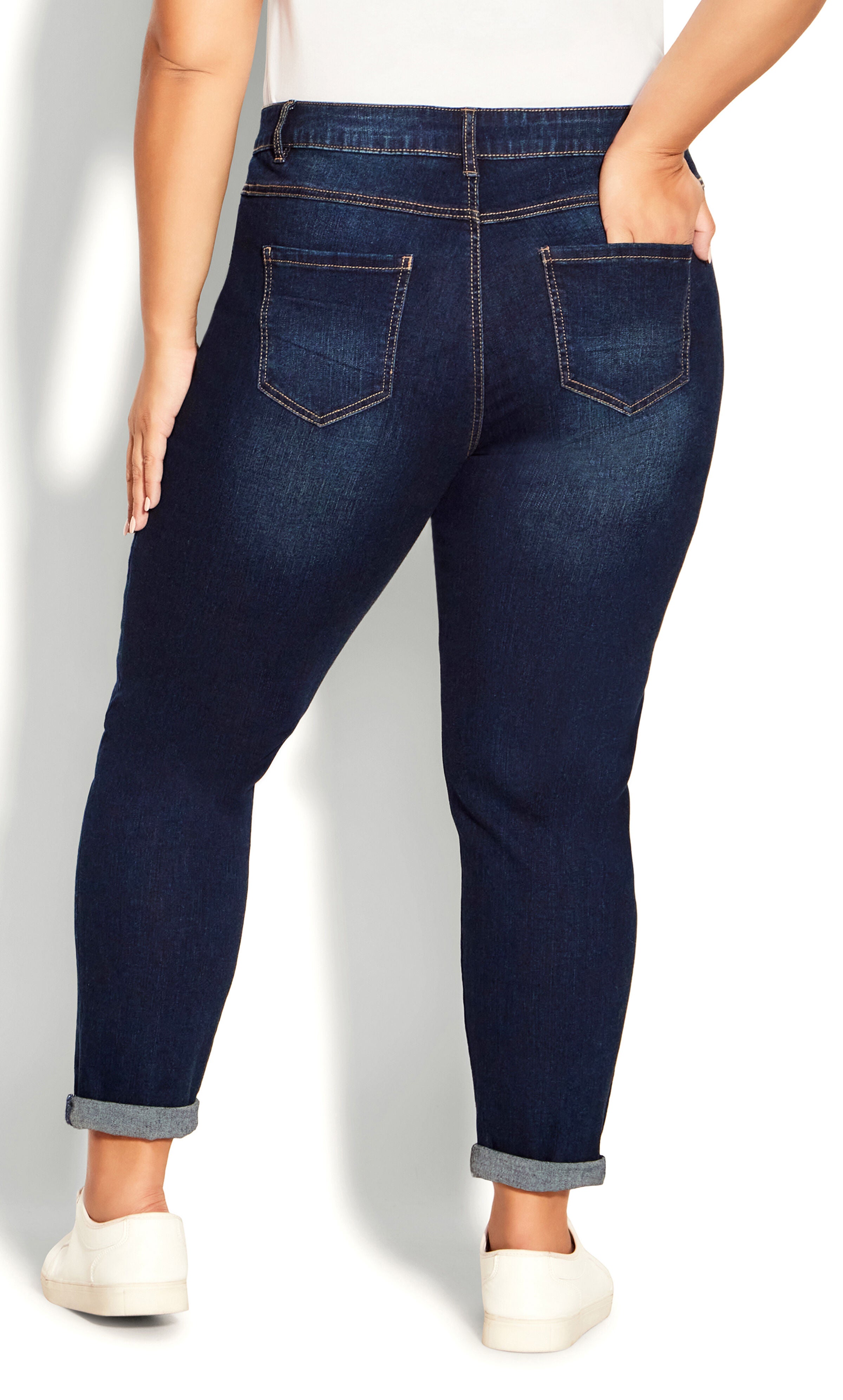 Stretch Girlfriend Jean Dark Wash - tall, , alternate image number 3