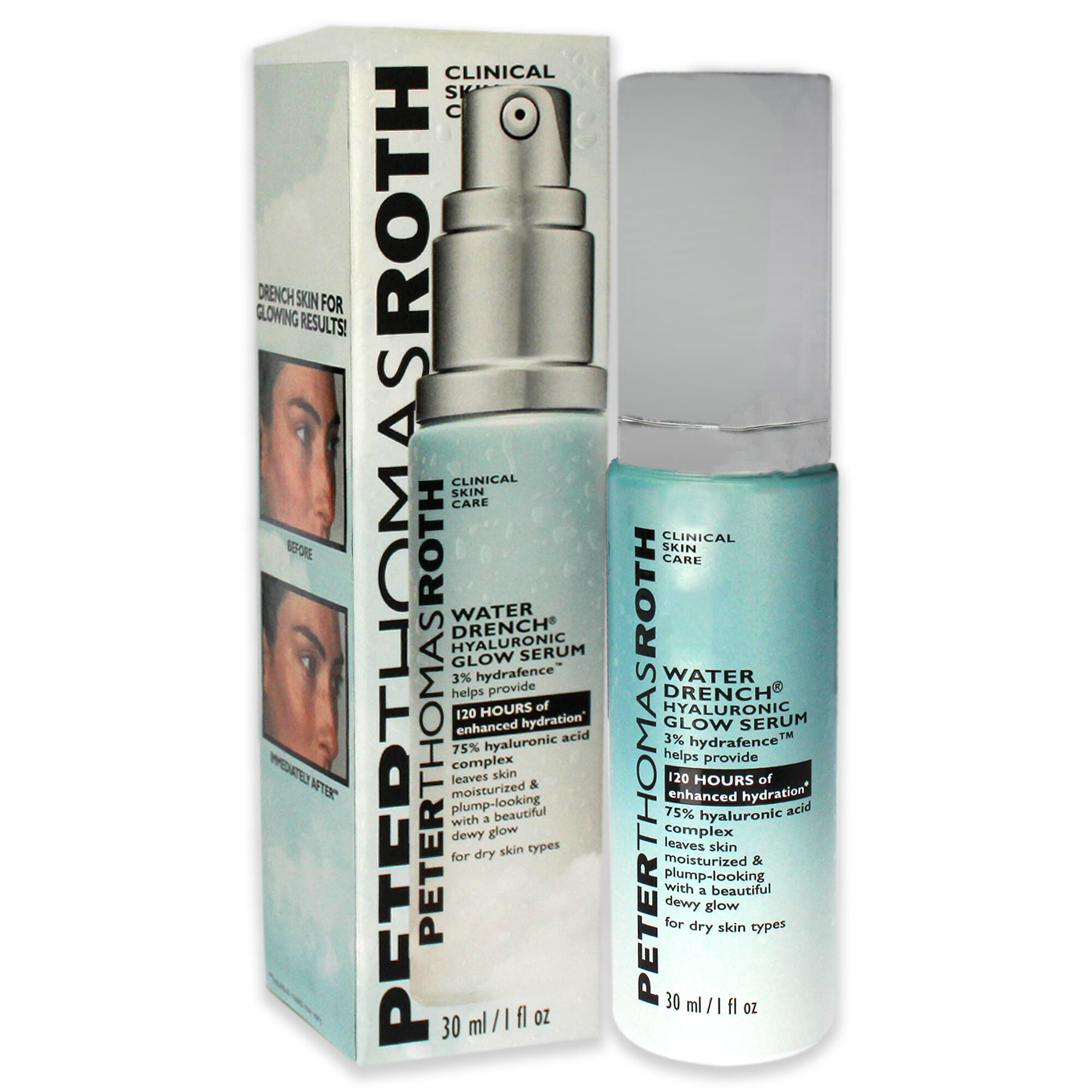 Water Drench Hyaluronic Glow Serum by Peter Thomas Roth for Unisex - 1 oz Serum, See Description, alternate image number 2