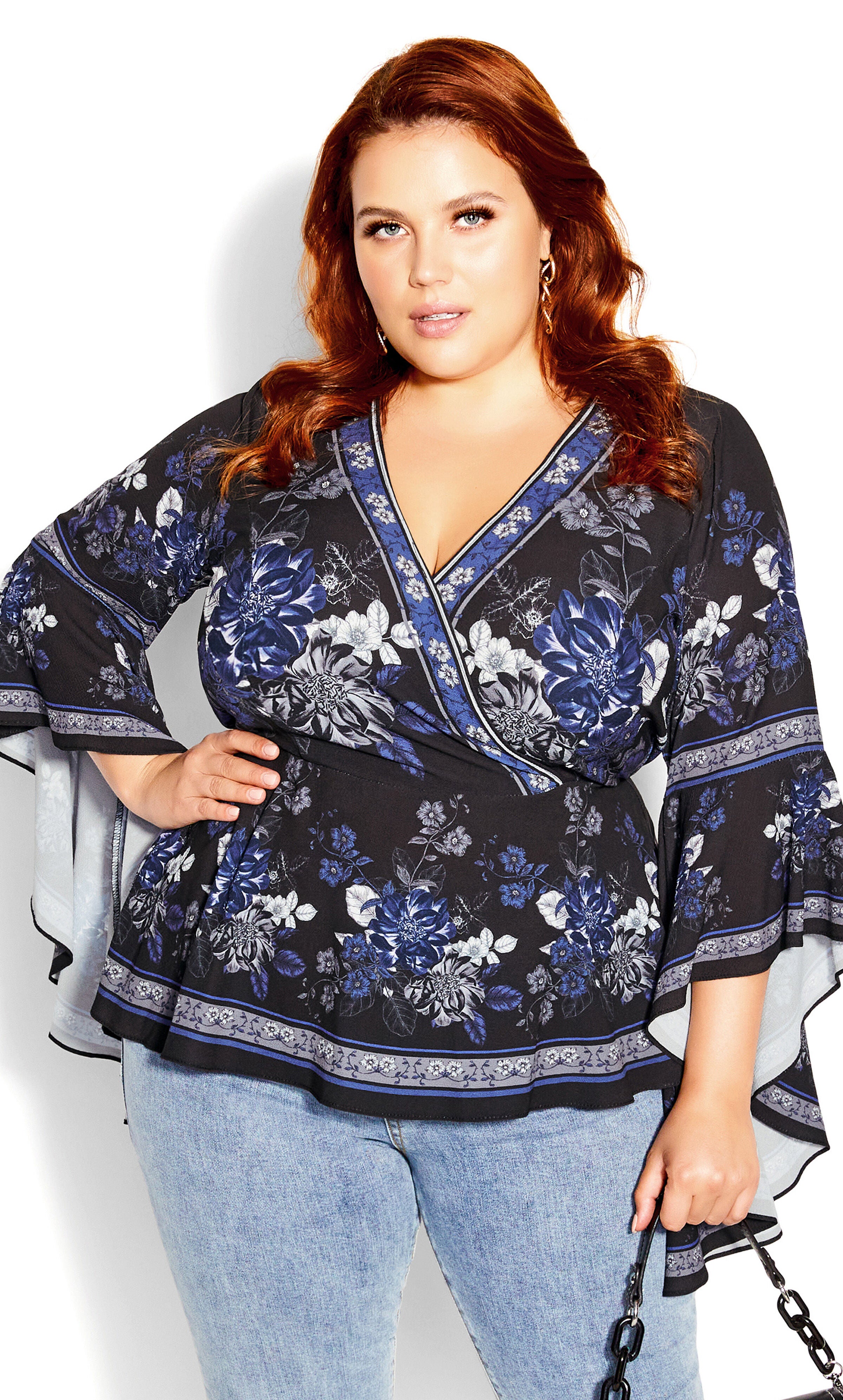 Ashley Scarf Top - black, Black, hi-res image number 0