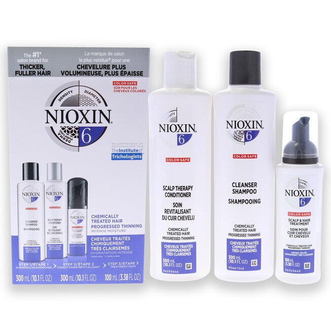 System 6 Kit by Nioxin for Unisex - 3 Pc 1 0.1oz Shampoo, 10.1oz Conditioner, 3.38oz Treatment, , alternate image number 5