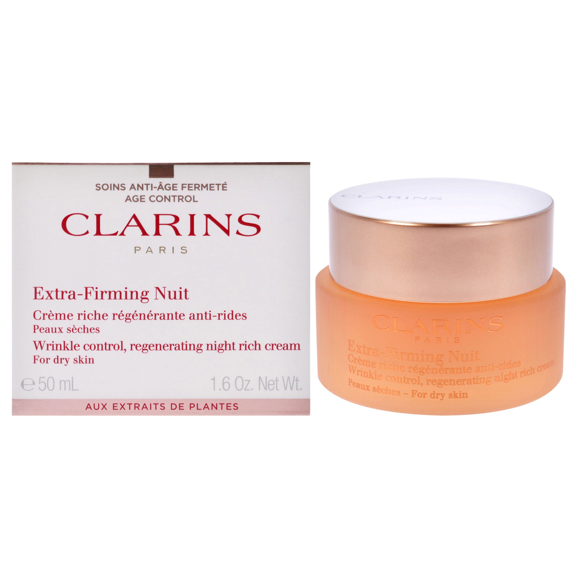 Extra Firming Night Cream - Dry Skin by Clarins for Unisex - 1.6 oz Cream, See Description, hi-res image number 0