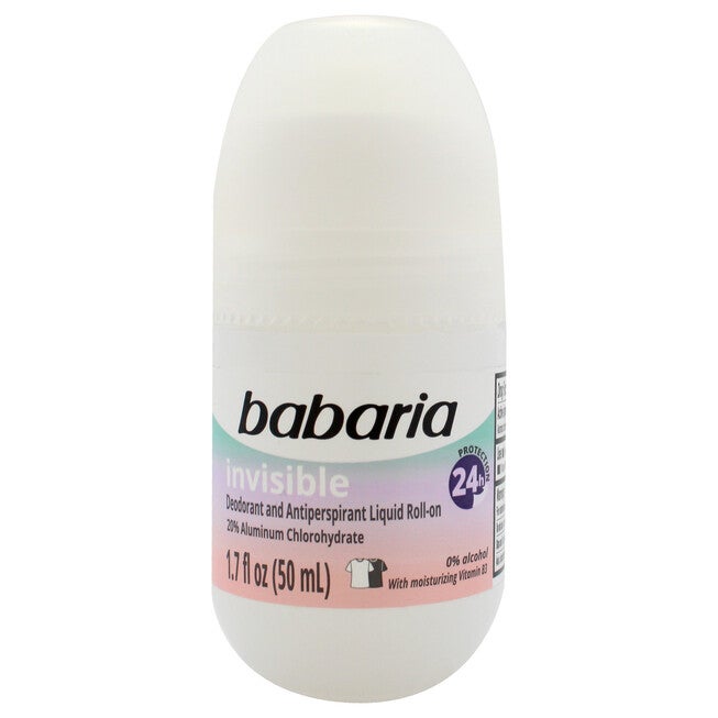 Invisible 24H Protection Deodorant and Antiperpirant by Babaria for Women - 1.7 oz Deodorant Roll-On, See Description, hi-res image number 0