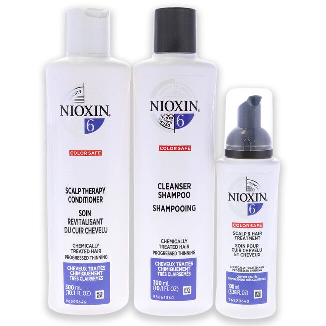 System 6 Kit by Nioxin for Unisex - 3 Pc 1 0.1oz Shampoo, 10.1oz Conditioner, 3.38oz Treatment, , alternate image number 6