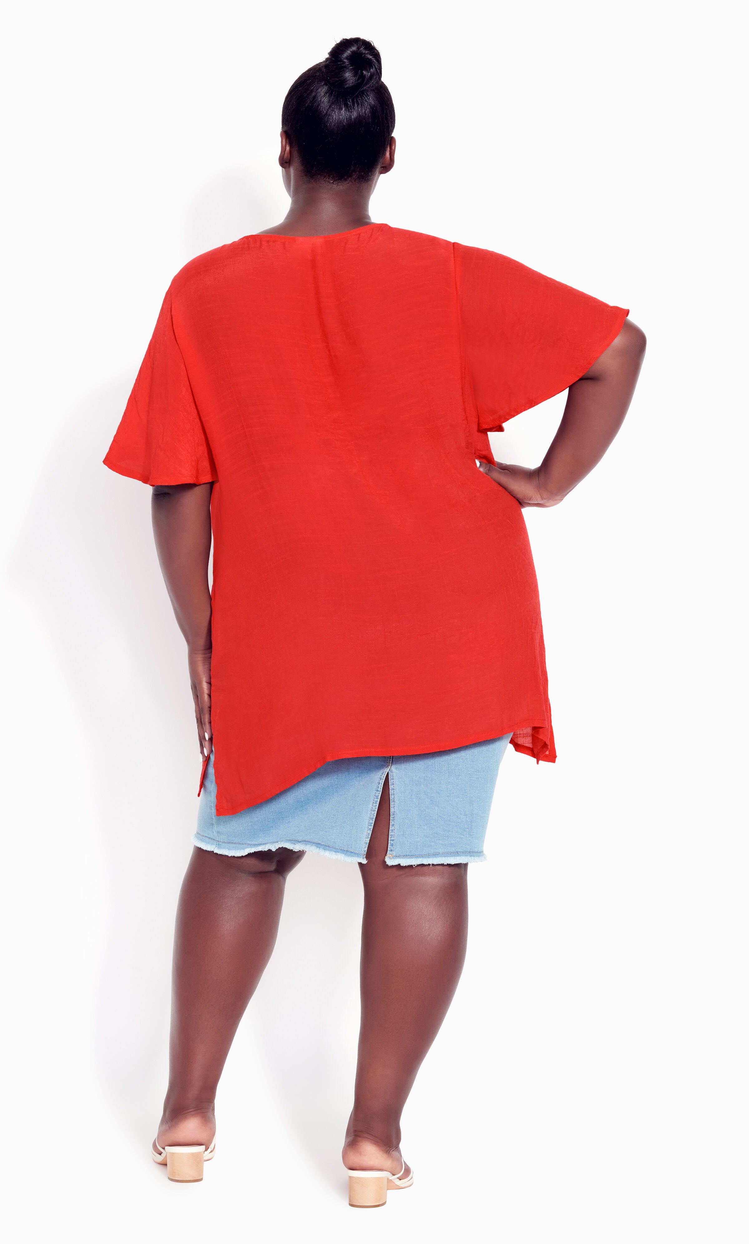 Mylah Layer Tunic - scarlet, , alternate image number 3