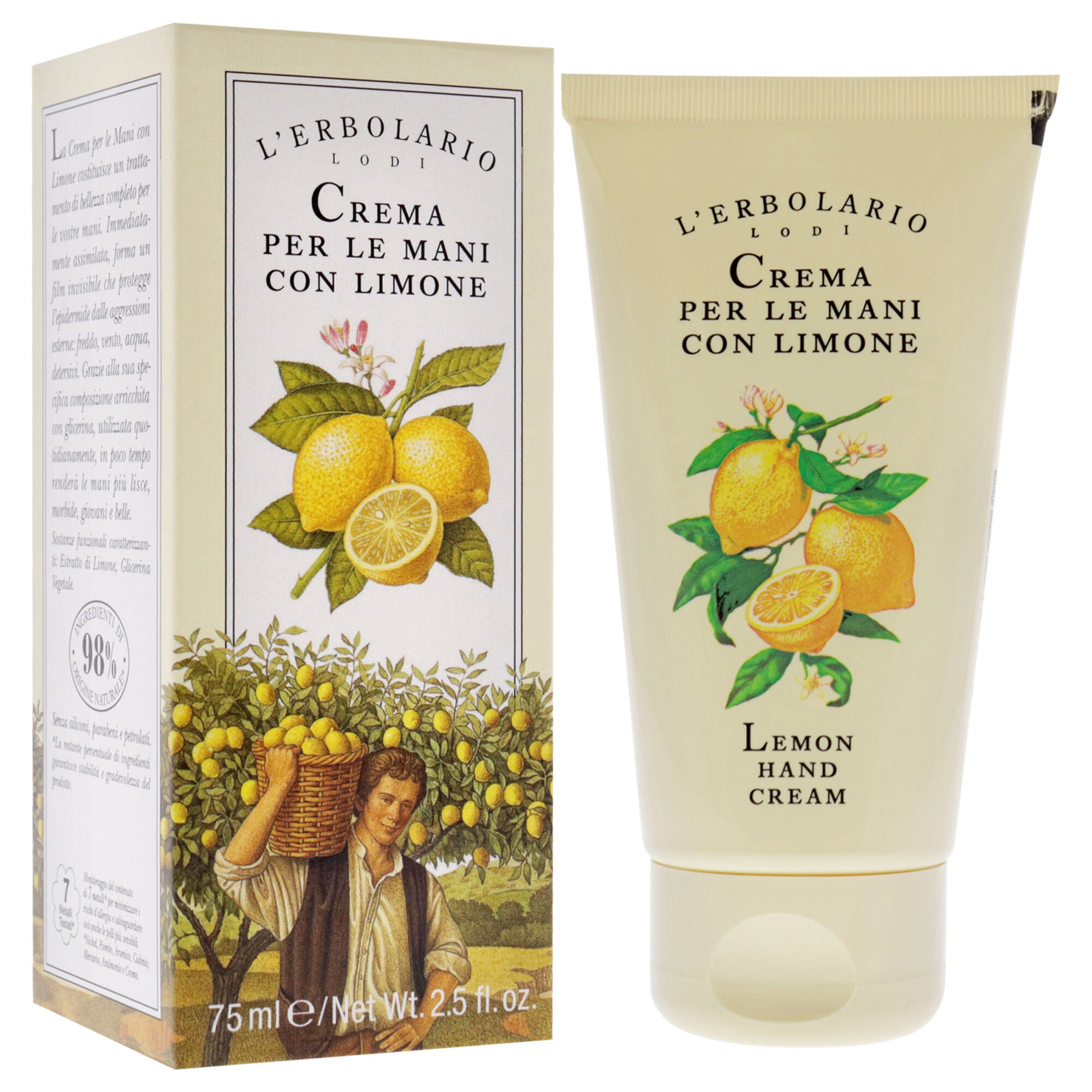 Hand Cream - Lemon by LErbolario for Unisex - 2.5 oz Cream, , alternate image number 6