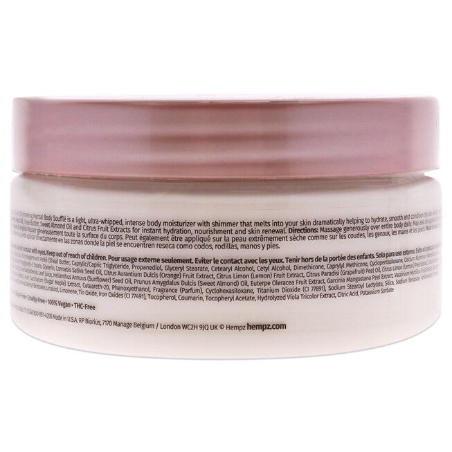 Coconut Fusion Shimmering Herbal Body Souffle by Hempz for Unisex - 8 oz Body Souffle, , alternate image number 3