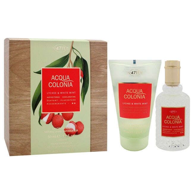 4711 Acqua Colonia - Lychee and White Mint by Muelhens for Unisex - 2 Pc Gift Set 1.7oz EDC Spray, 2.5oz Shower Gel, See Description, alternate image number 1