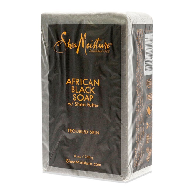 African Black Soap Troubled Skin by Shea Moisture for Unisex - 8 oz Bar Soap, NA, alternate image number null