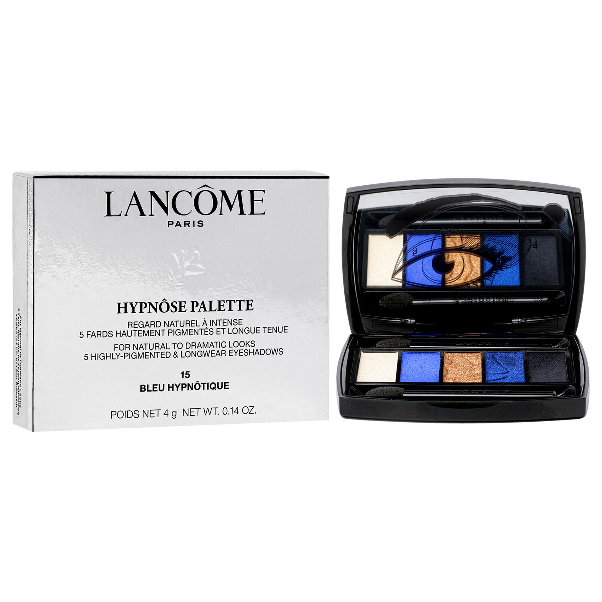 Hypnose 5-Color Eyeshadow Palette - 15 Bleu Hypnotique by Lancome for Women - 0.14 oz Eyeshadow, See Description, alternate image number 1