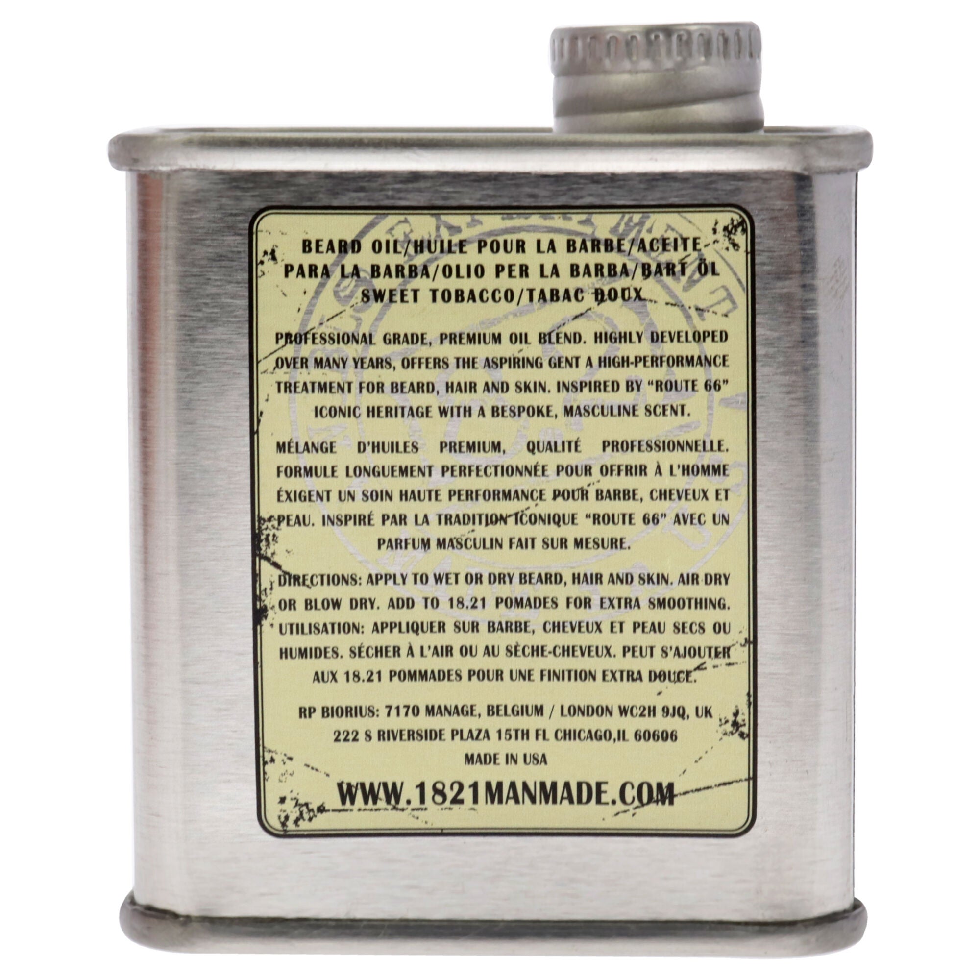 Sweet Tobacco Beard Hair and Skin Oil by 18.21 Man Made for Men - 2 oz Oil, See Description, alternate image number 1