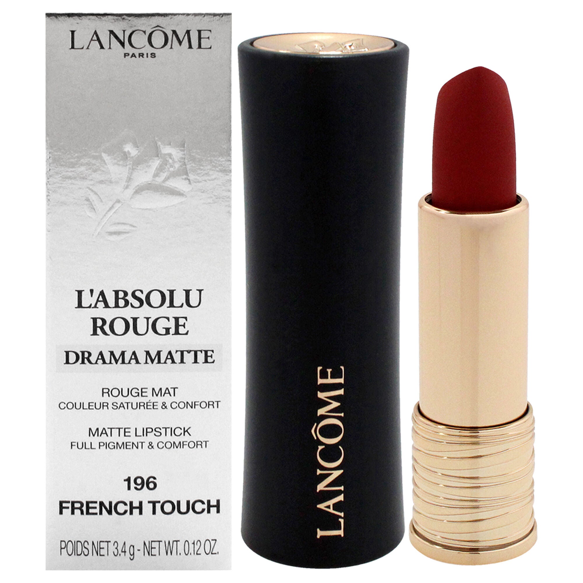 LAbsolu Rouge Drama Matte Lipstick - 196 French Touch by Lancome for Women - 0.12 oz Lipstick, See Description, hi-res image number 0