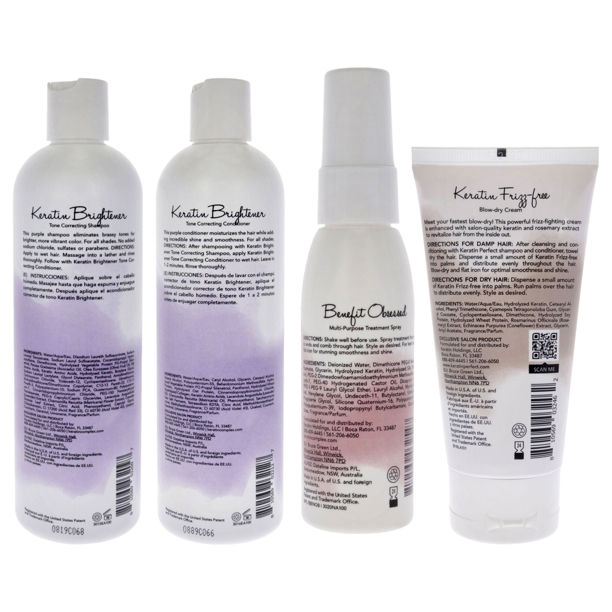 Keratin Brightener Kit by Keratin Perfect for Unisex - 4 Pc Kit, , alternate image number 3