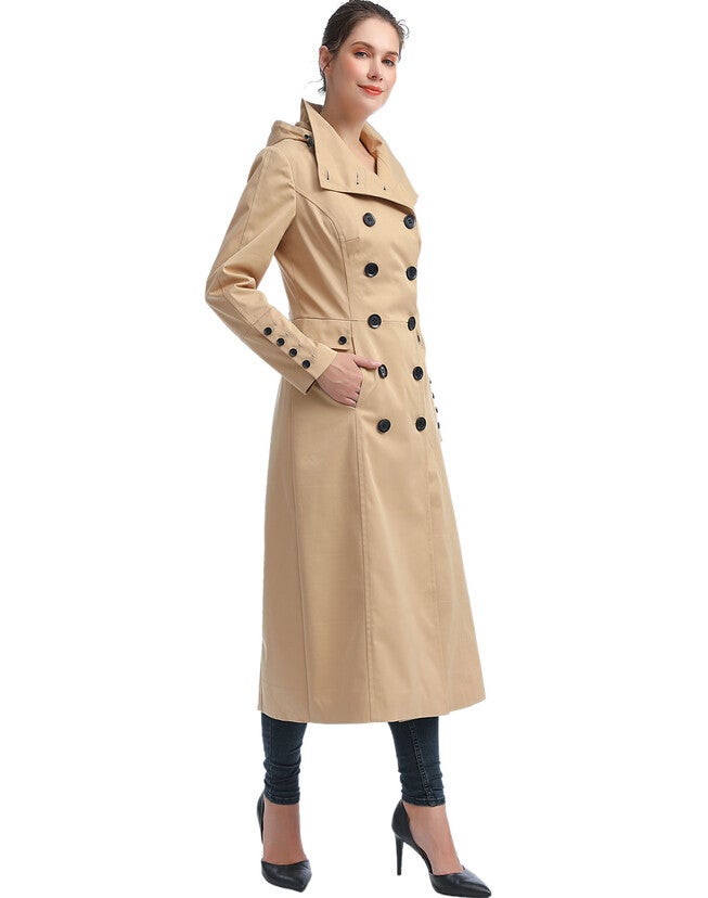 Kelly Waterproof Hooded Maxi Trench Coat, , alternate image number 4