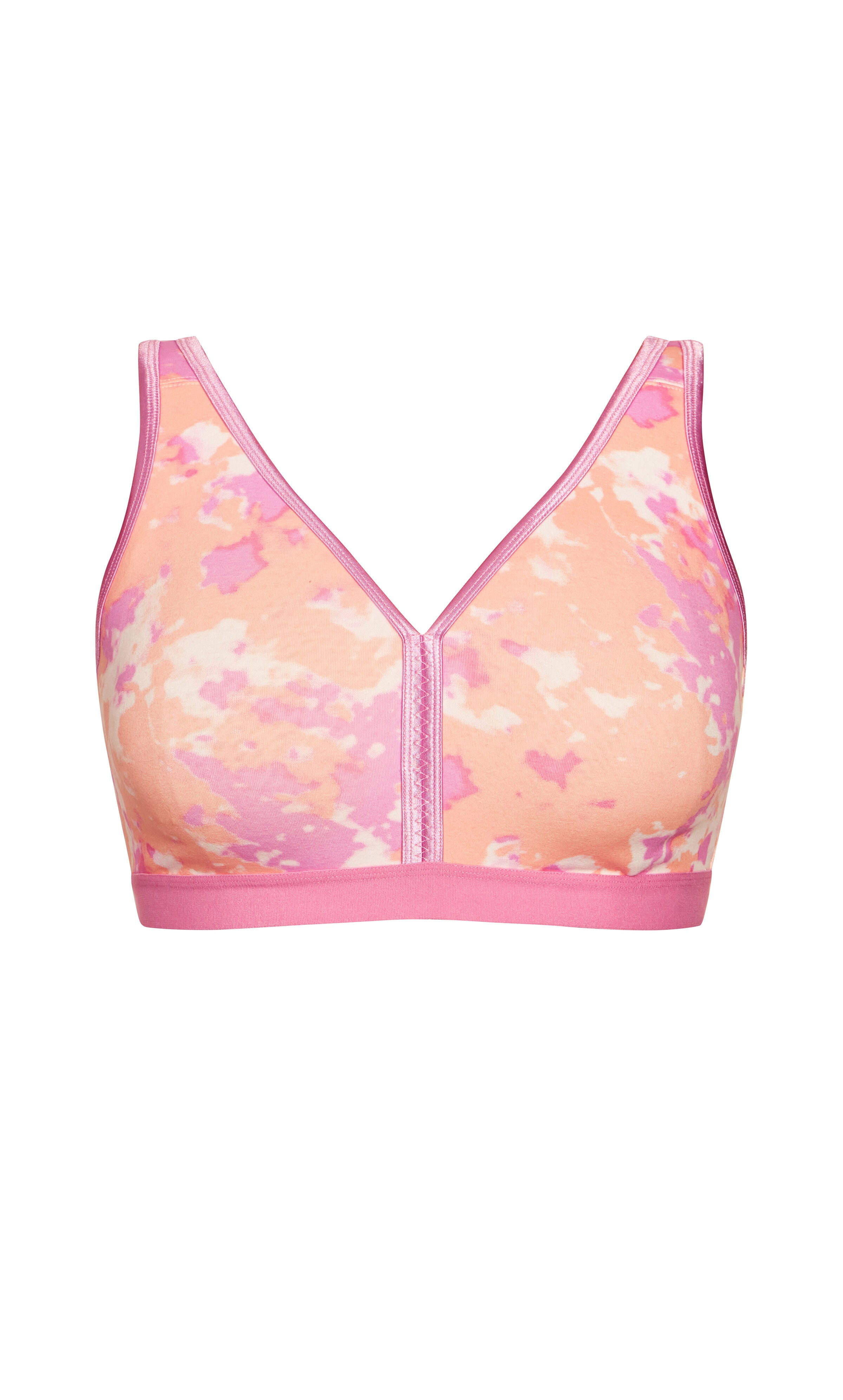 Fashion Cotton Print Bra - blush tie dye, , alternate image number 2