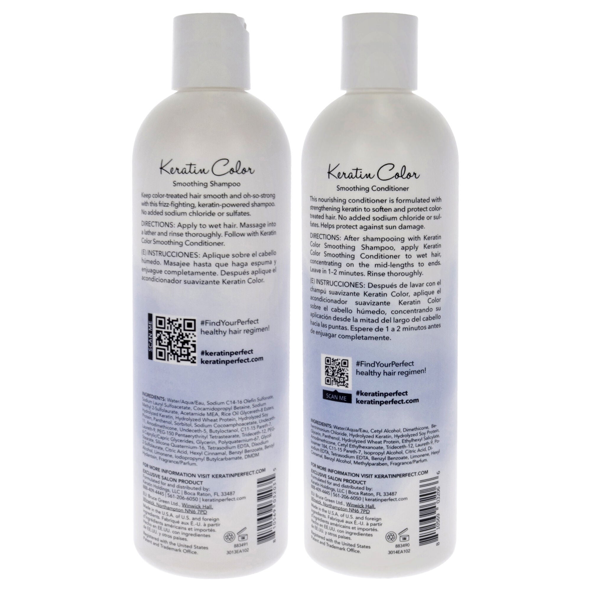 Keratin Color Kit by Keratin Perfect for Unisex - 2 Pc Kit 12oz Shampoo, 12oz Conditioner, See Description, alternate image number 2