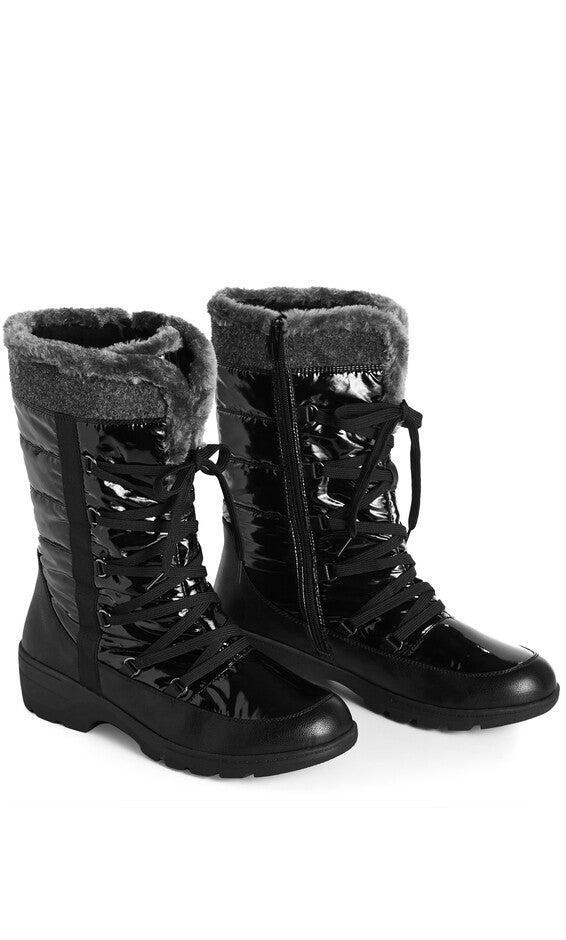 WIDE FIT Jen Cold Weather Boot - black, , alternate image number 5