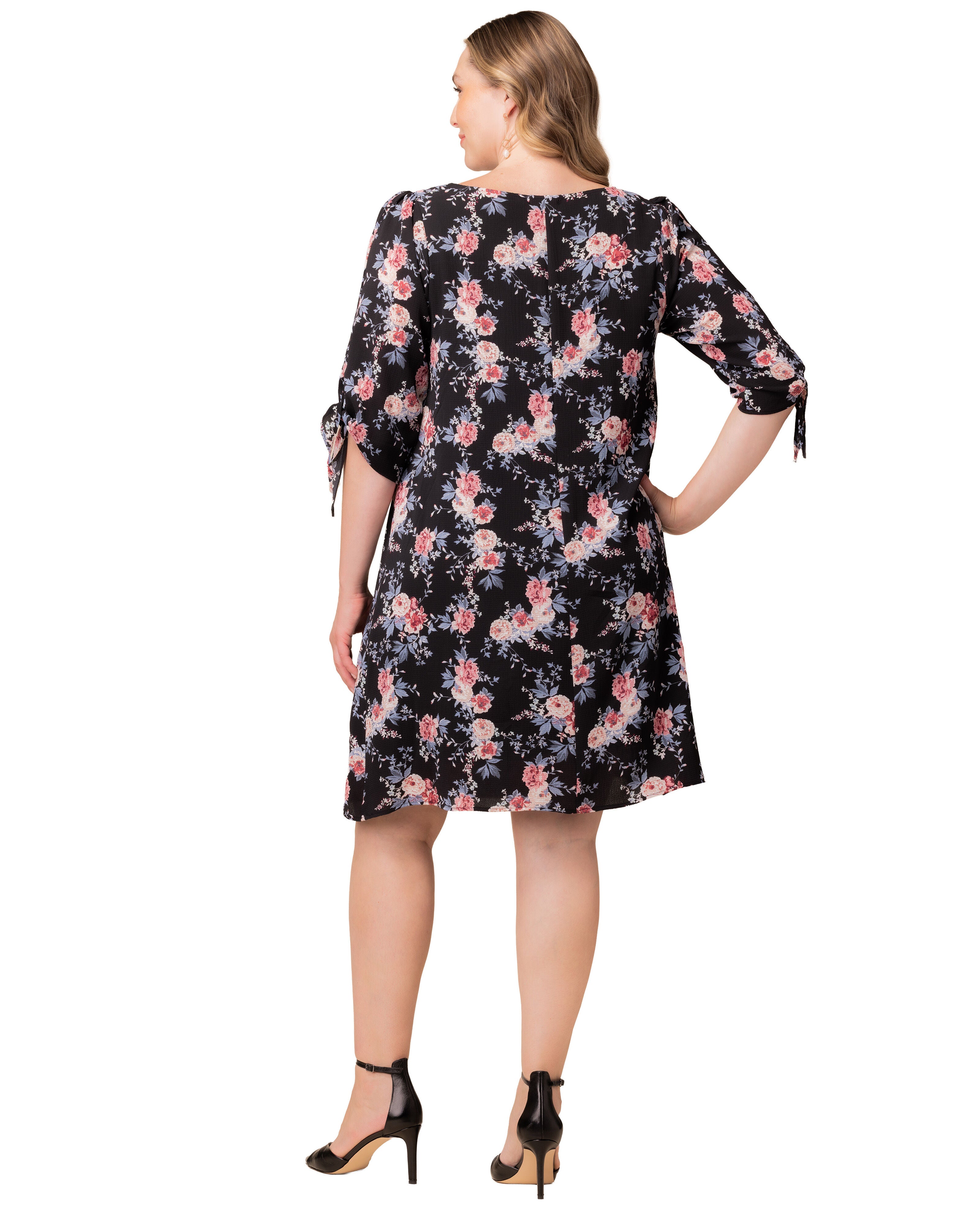 Manhattan Shift Dress, BLACK FLORAL PRINT / Black, alternate image number 1