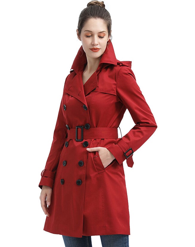 Alexa Waterproof Classic Hooded Trench Coat, , alternate image number 4