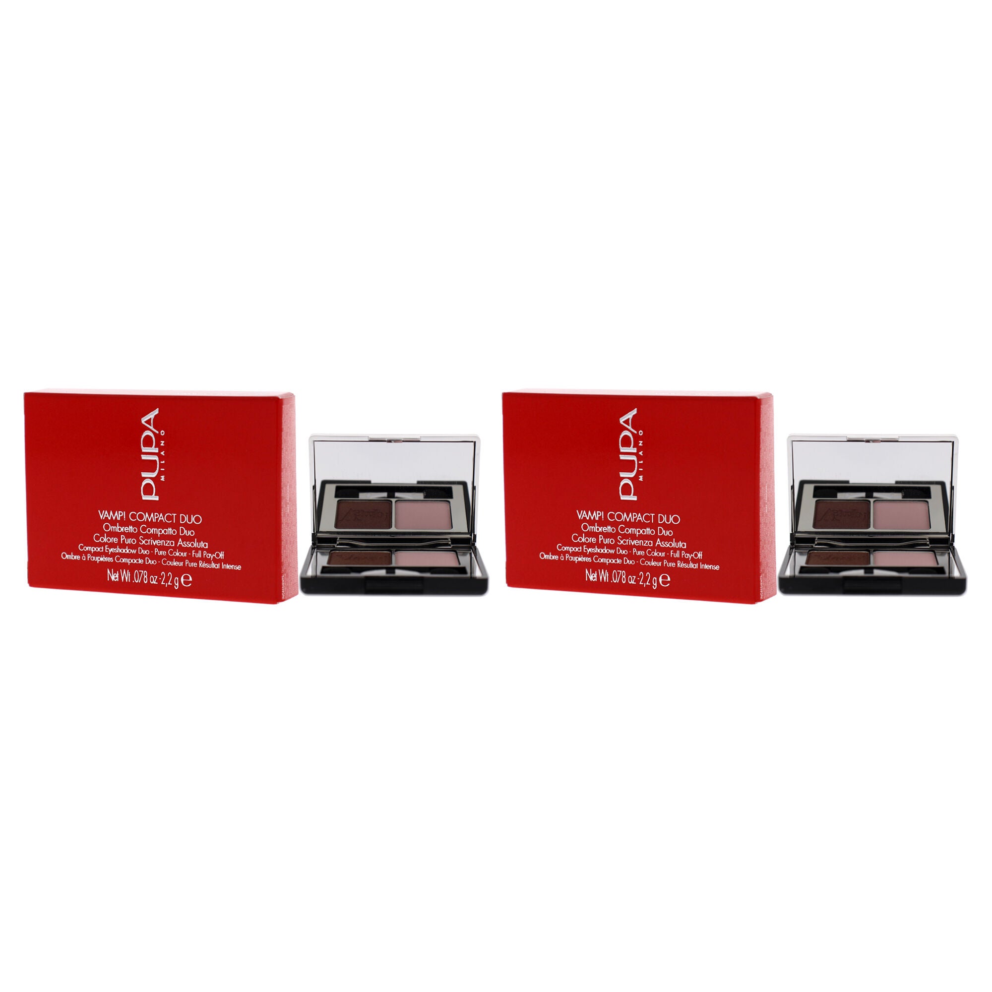 Vamp! Compact Duo Eyeshadow - 003 Soft Mauve by Pupa Milano for Women - 0.078 oz Eye Shadow - Pack of 2, See Description, alternate image number 3