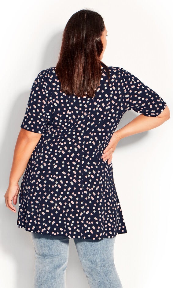 Panel Print Tunic - mono spot, , alternate image number 1