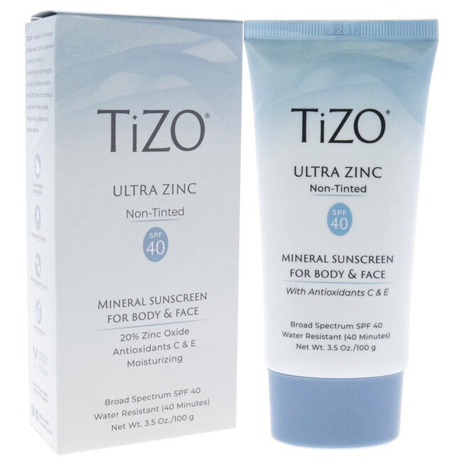Ultra Zinc Body and Face Non-tinted SPF 40 by Tizo for Unisex - 3.5 oz Sunscreen, See Description, alternate image number 1