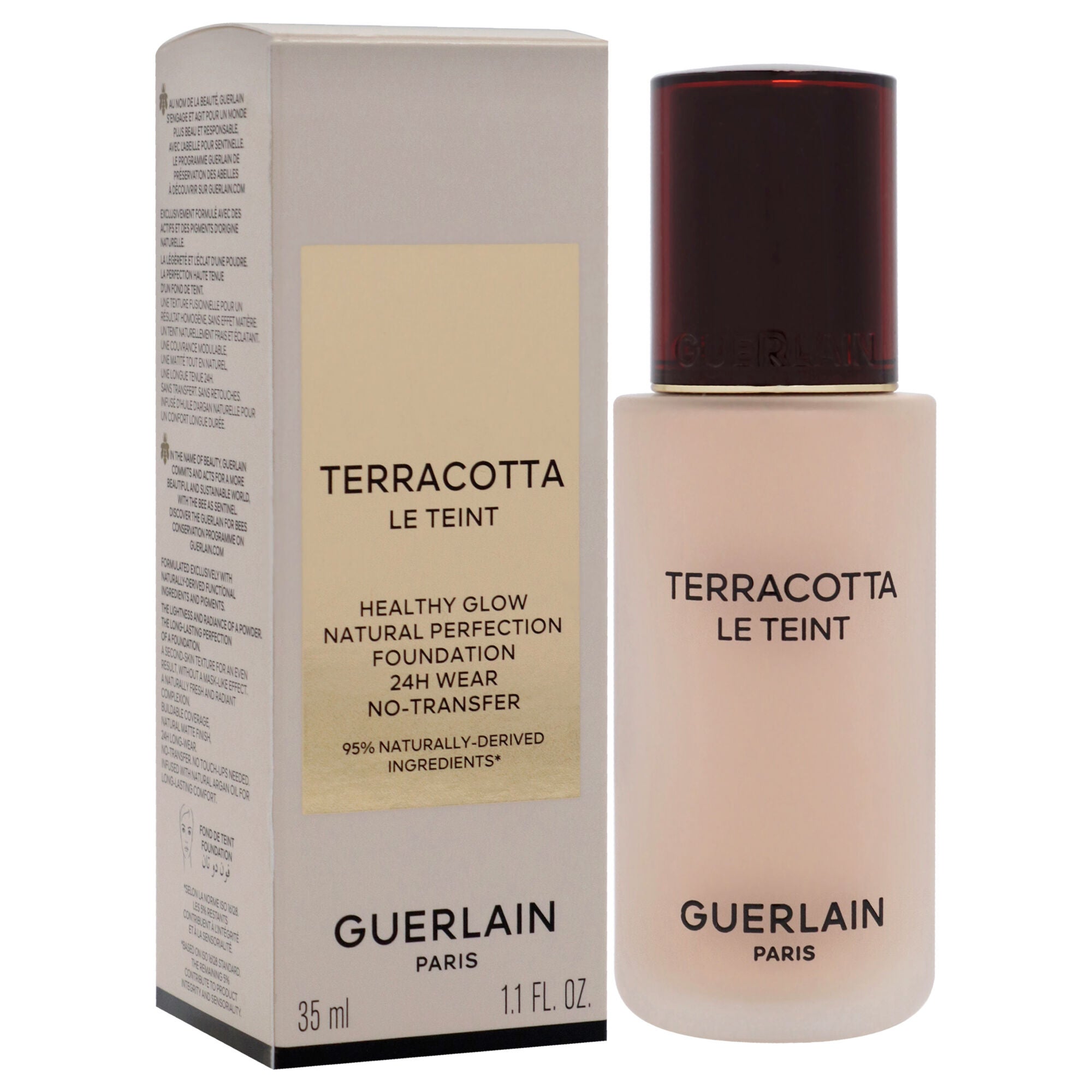 Terracotta Le Teint 24H Wear No-Transfer Foundation - 1N Neutral by Guerlain for Women - 1.1 oz Foundation, See Description, alternate image number 1
