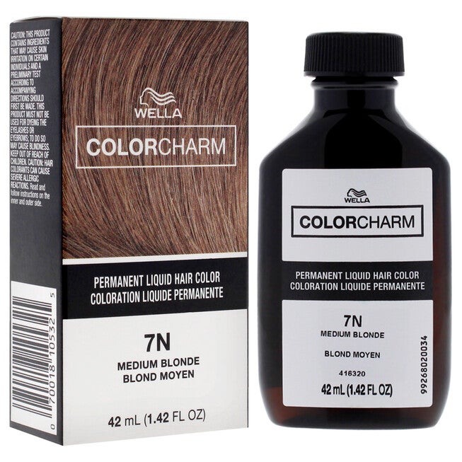 Color Charm Permanent Liquid Hair Color - 7N Medium Blonde by Wella for Unisex - 1.42 oz Hair Color, See Description, alternate image number 2