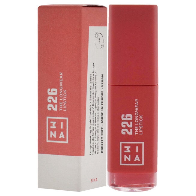 The Longwear Lipstick - 226 Coral by 3INA for Women - 0.20 oz Lipstick, , alternate image number 7