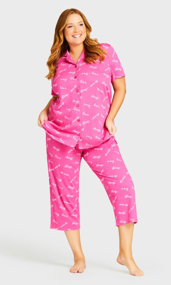 Button Sleep Top - pink sleep, , alternate image number 1