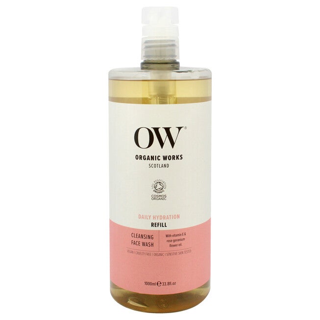 Daily Hydration Cleansing Face Wash by Organic Works for Women - 33.8 oz Cleanser (Refill), See Description, hi-res image number 0