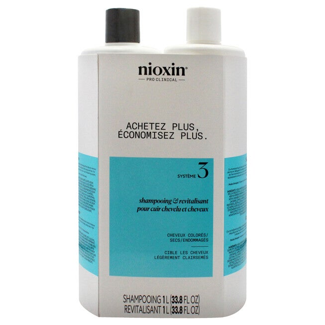 System 3 Duo by Nioxin for Unisex - 2 x 33.8 oz Shampoo, Conditioner, See Description, hi-res image number null