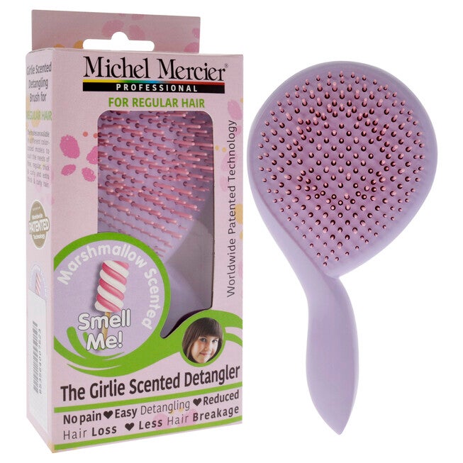 The Girlie Scented Detangler Brush Marshmallow Normal Hair - Purple by Michel Mercier for Women - 1 Pc Hair Brush, , alternate image number 6